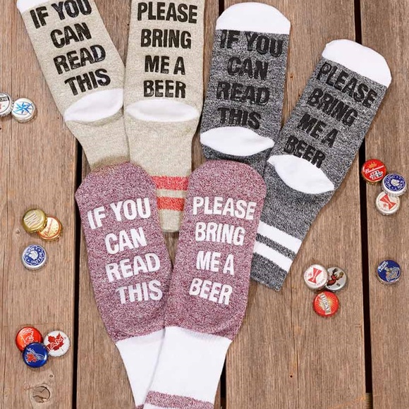 Accessories - Last One**Bring Me A Beer Socks 3 Pairs